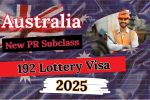 Australia New PR Subclass 192 Lottery Visa 2025